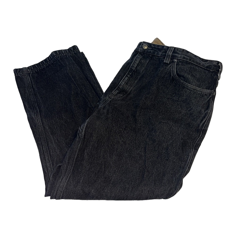 Duluth Trading Co Jeans Men's 42x30 Black Denim Work Construction Grunge Casual